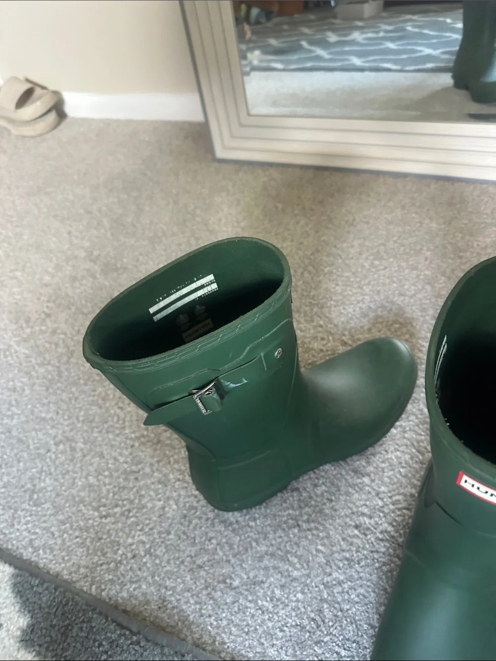 Hunter Kids Rain Boots in Forest Green